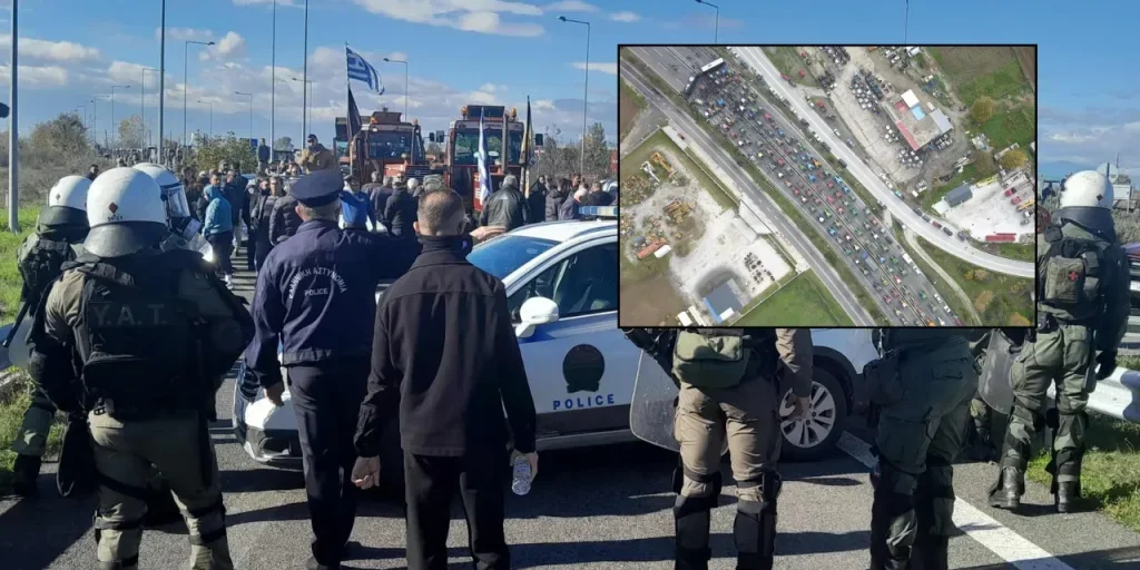 Agricoltori greci protestano con trattori: costi di produzione in aumento e ritardi nei pagamenti di indennizzo